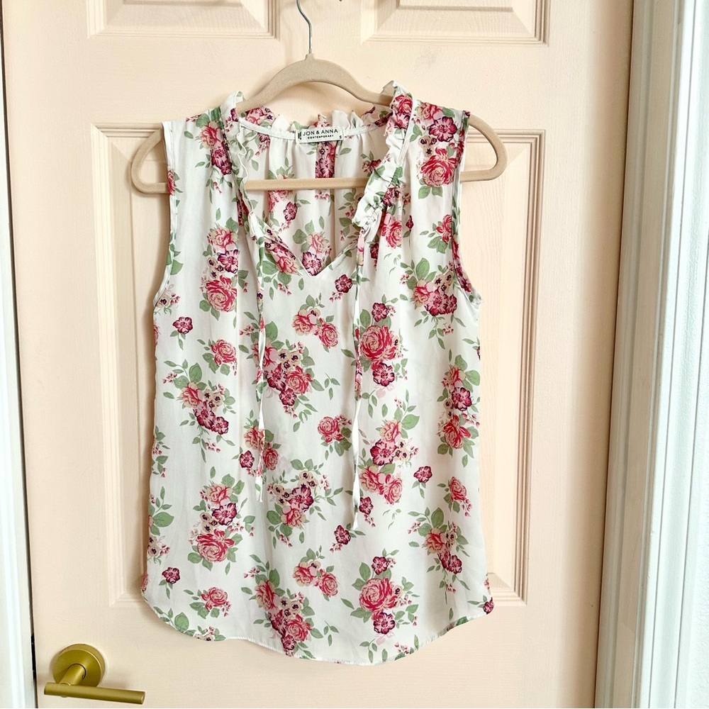 Pink floral Jon and Anna top